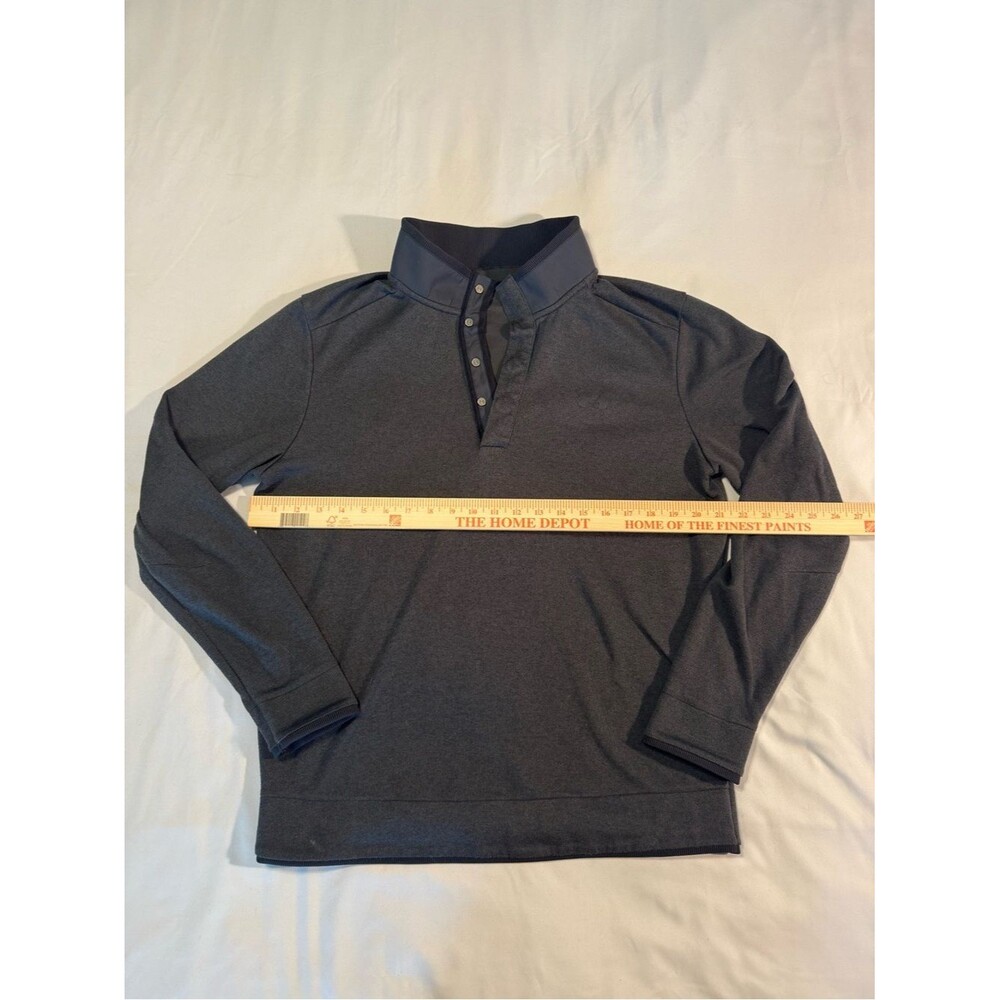 Under Armour Men's Charcoal Long-Sleeve Popover Polo Quarter Zip
